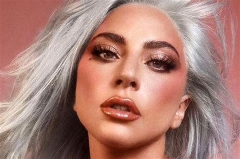 Lady Gaga Poses Topless in Makeup